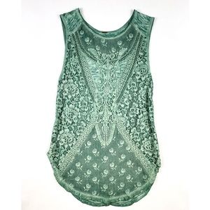 Free People Green/Sage Tank